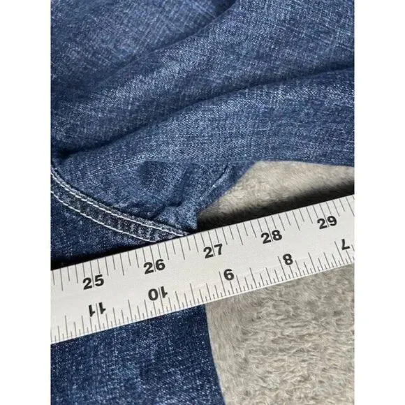 Vtg US Polo Assn Denim Blue Jean Jacket Front Pockets Trucker Mens L - Picture 8 of 12